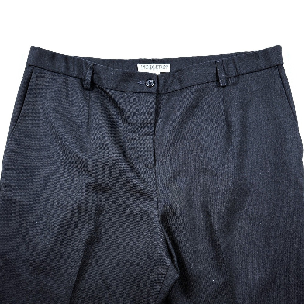 Pendleton Black Wool Blend Pleated High Waisted Dress Pants Women's Size 16P